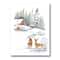 Designart - Winter Cottage With Two Deers - Farmhouse Canvas Wall Art Print